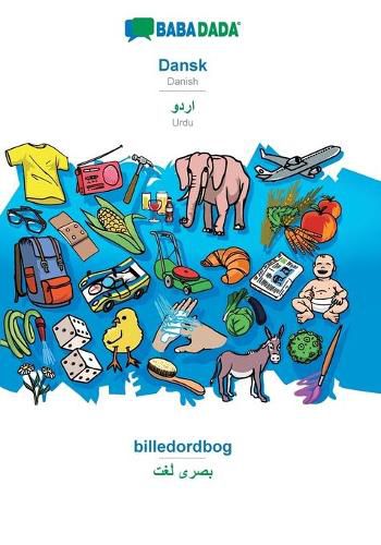 Cover image for BABADADA, Dansk - Urdu (in arabic script), billedordbog - visual dictionary (in arabic script): Danish - Urdu (in arabic script), visual dictionary