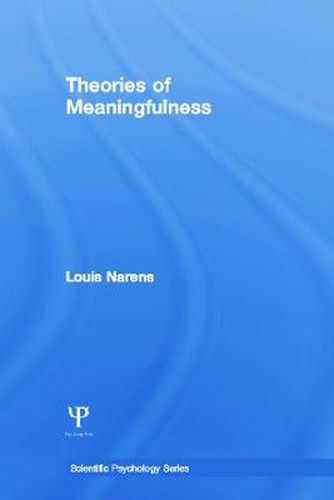 Cover image for Theories of Meaningfulness