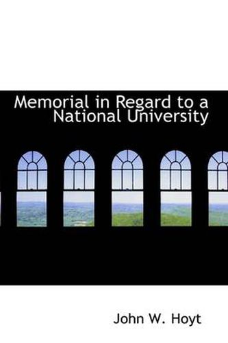 Cover image for Memorial in Regard to a National University