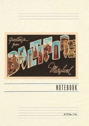 Cover image for Vintage Lined Notebook Greetings from Baltimore