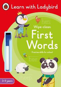 Cover image for First Words: A Learn with Ladybird Wipe-Clean Activity Book 3-5 years: Ideal for home learning (EYFS)