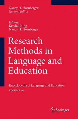 Cover image for Research Methods in Language and Education: Encyclopedia of Language and EducationVolume 10