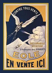 Cover image for Carnet Blanc, Affiche Bougies Eole Automobile