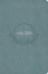 Cover image for KJV Large Print Personal Size Reference Bible, Earthen Teal Suedesoft Leathertouch, Indexed