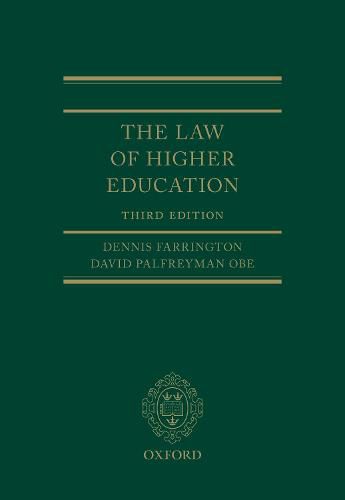 Cover image for The Law of Higher Education