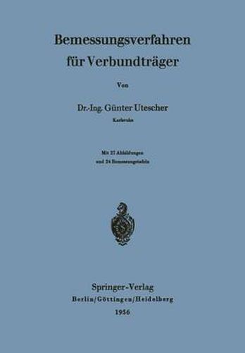 Cover image for Bemessungsverfahren Fur Verbundtrager