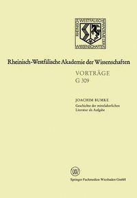 Cover image for Geschichte Der Mittelalterlichen Literatur ALS Aufgabe