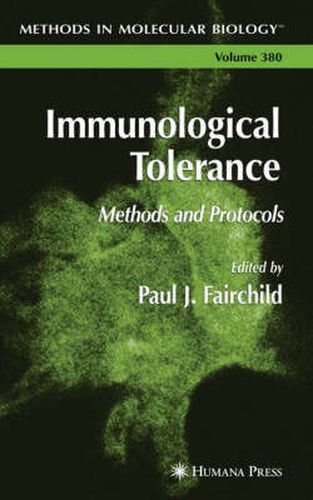 Cover image for Immunological Tolerance: Methods and Protocols