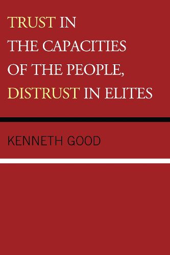 Cover image for Trust in the Capacities of the People, Distrust in Elites