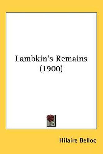 Cover image for Lambkin's Remains (1900)