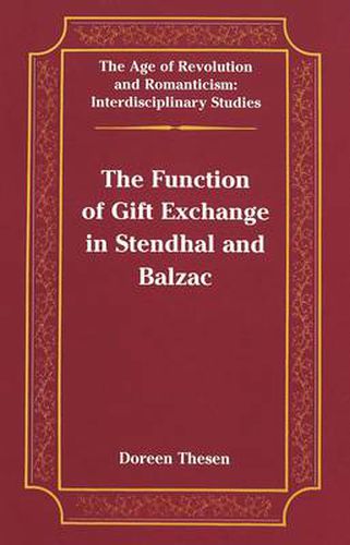 Cover image for The Function of Gift Exchange in Stendhal and Balzac