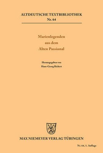 Cover image for Marienlegenden aus dem Alten Passional