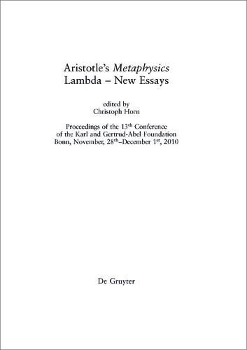 Cover image for Aristotle's  Metaphysics  Lambda - New Essays