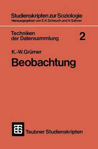 Cover image for Techniken Der Datensammlung 2: Beobachtung