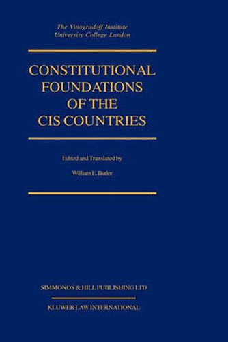 Cover image for Constitutional Foundations Of Cis Countries