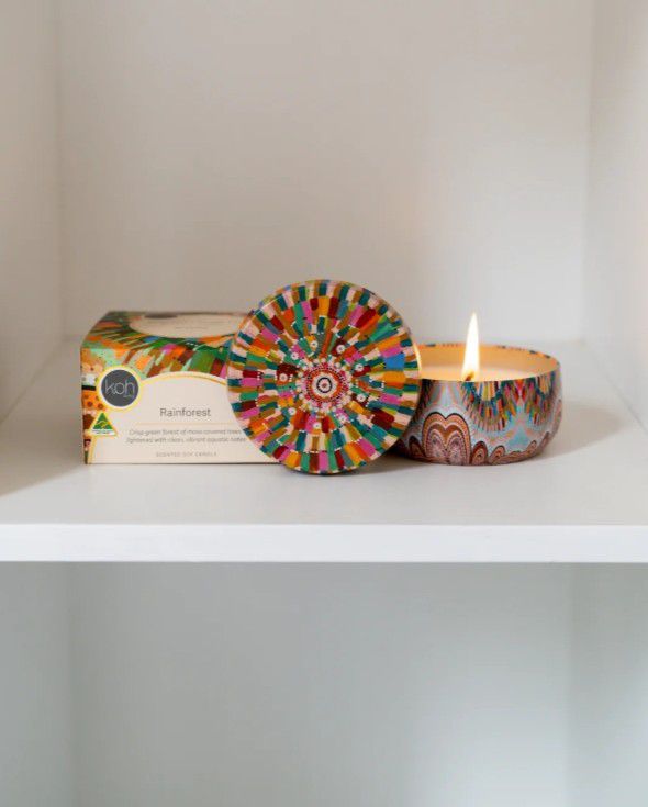 Aboriginal Scented Rainforest Candle Tin