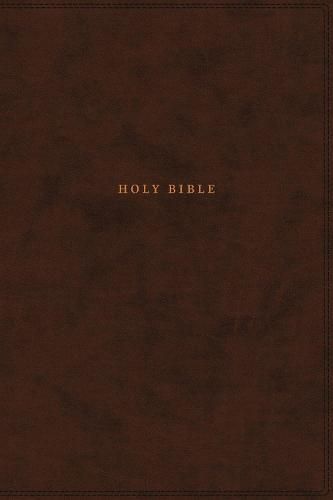 NKJV, Reference Bible, Classic Verse-by-Verse, Center-Column, Leathersoft, Brown, Red Letter, Comfort Print: Holy Bible, New King James Version