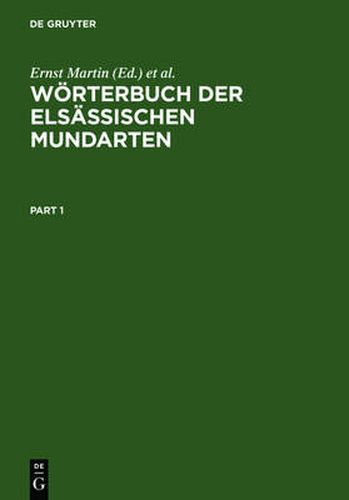 Woerterbuch Der Elsassischen Mundarten