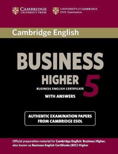 Cover image for Cambridge English Business 5 Higher Student's Book with Answers
