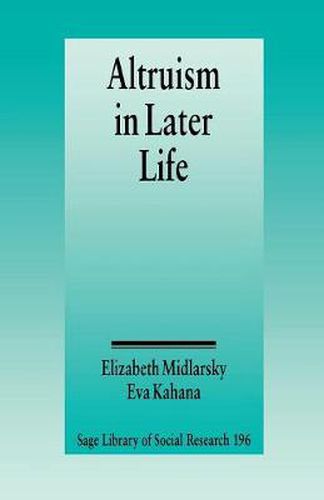 Cover image for Altruism in Later Life