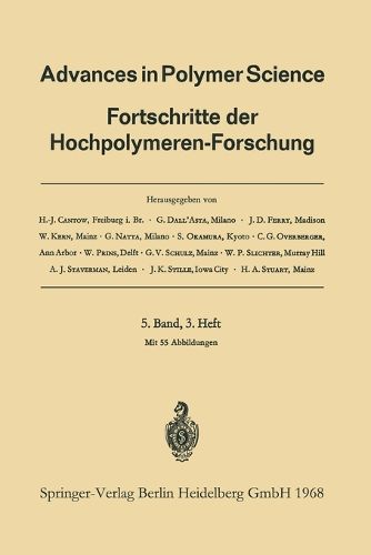 Cover image for Advances in Polymer Science: Fortschritte der Hochpolymeren-Forschung