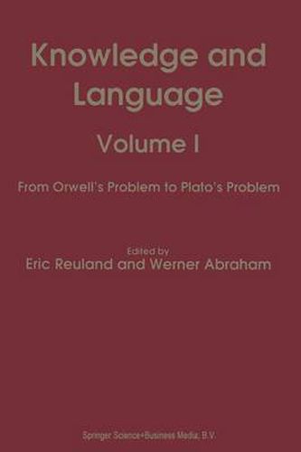 Cover image for Knowledge and Language: Volume I From Orwell's Problem to Plato's Problem