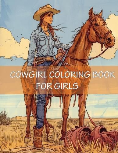 Cover image for Cowgirl Coloring Book For Girls