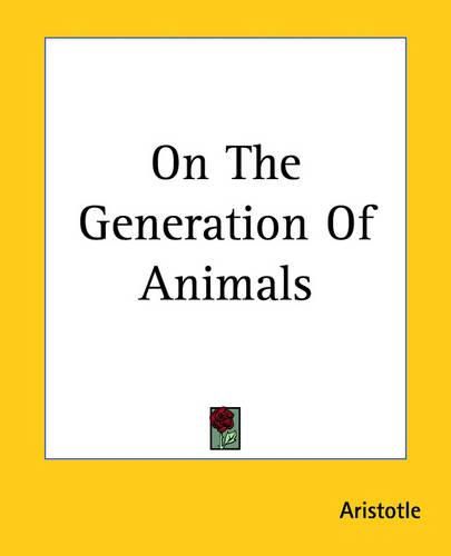 Cover image for On The Generation Of Animals