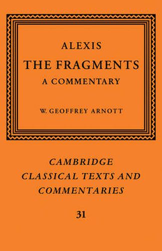 Cover image for Alexis: The Fragments: A Commentary