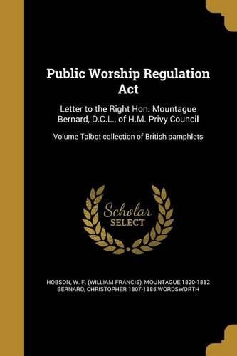 Cover image for Public Worship Regulation Act