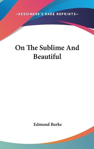 Cover image for On the Sublime and Beautiful