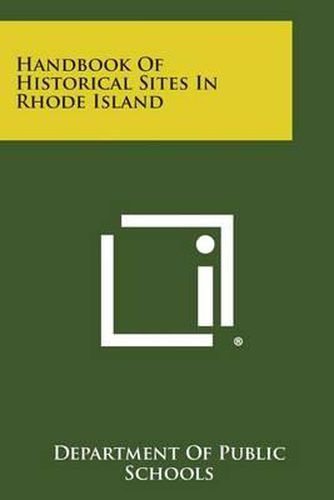 Cover image for Handbook of Historical Sites in Rhode Island