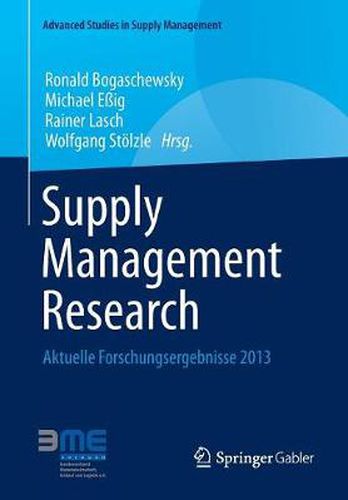 Cover image for Supply Management Research: Aktuelle Forschungsergebnisse 2013