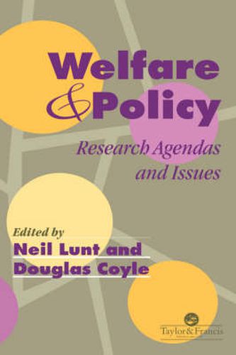 Cover image for Welfare And Policy: Research Agendas and Issues