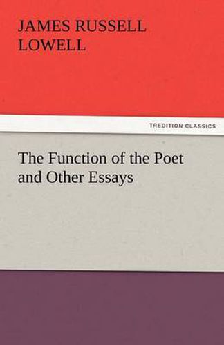 Cover image for The Function of the Poet and Other Essays