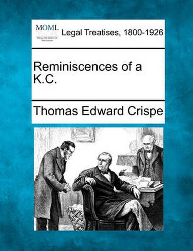 Cover image for Reminiscences of A K.C.