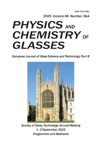 Cover image for Phys. Chem. Glasses, 2025, 66(3&4), 81-202