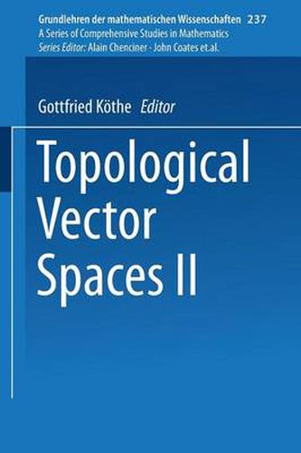 Cover image for Topological Vector Spaces II