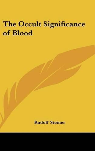 Cover image for The Occult Significance of Blood