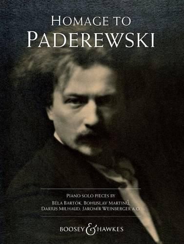 Cover image for Hommage to Paderewski: Piano Solo Pieces by Bela Bartok, Bohulav Martinu, Darius Milhaud, Jaromir Weinberger A.O.