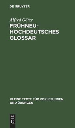 Fruhneuhochdeutsches Glossar