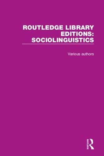 Cover image for Routledge Library Editions: Sociolinguistics