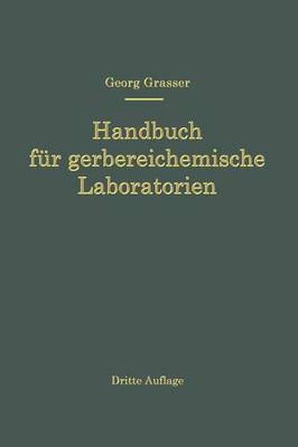 Cover image for Handbuch Fur Gerbereichemische Laboratorien