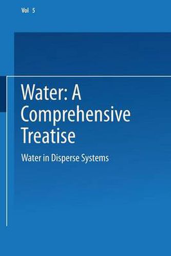 Water in Disperse Systems