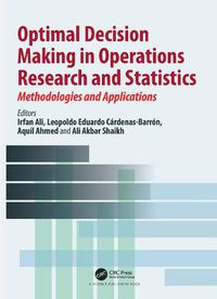 Cover image for Optimal Decision Making in Operations Research and Statistics: Methodologies and Applications