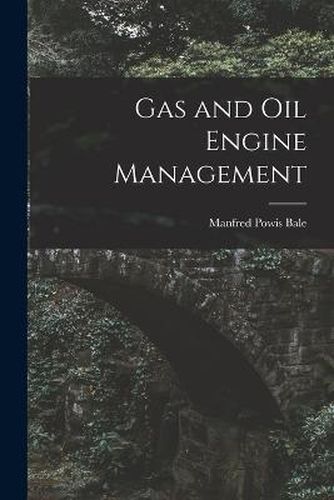 Cover image for Gas and Oil Engine Management