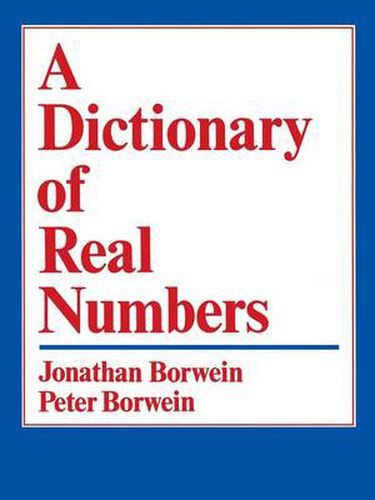 Cover image for A Dictionary of Real Numbers