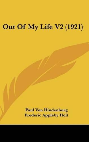 Cover image for Out of My Life V2 (1921)