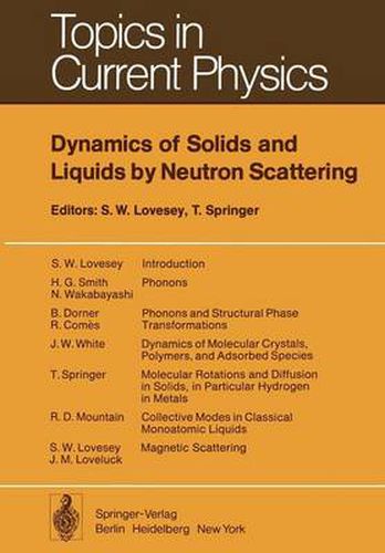 Cover image for Dynamics of Solids and Liquids by Neutron Scattering