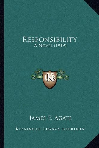 Cover image for Responsibility: A Novel (1919)